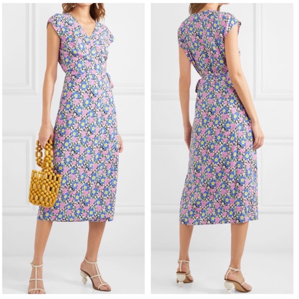 Floral V-Neck Midi Dress